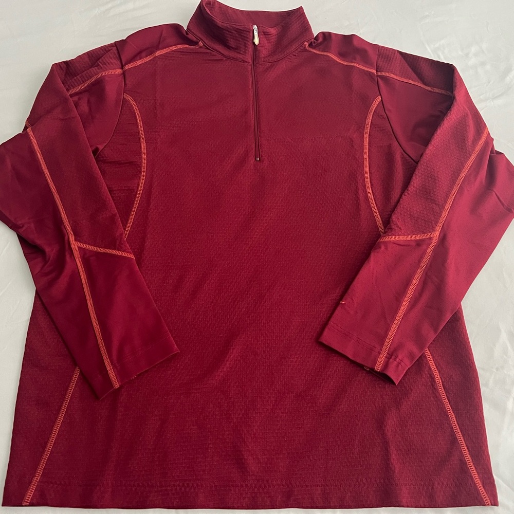 RARE NikeFIT THERMA Men's Ko 1/4 Zip Sweatshirt BURGUNDY #231355-642 SIZE LARGE